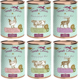 Produktbild von Terra Canis Hundefutter Mixpaket Getreidefrei und Glutenfrei mit Rind Huhn und Wild 6 x 400 g - 6 x 400 g