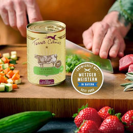 Produktbild von Terra Canis Hundefutter Pferd Amaranth und Pfirsich Classic Nassfutter Adult 12x800g glutenfrei - 12 x 800 g
