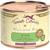 Produktbild von Terra Canis Hundefutter Rind mit Karotte, Apfel und Naturreis Stückchen in Sauce Glutenfrei 12 x 200 g - 12 x 200 g