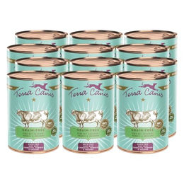 Terra Canis Hundefutter Rind mit Zucchini, Kürbis & Oregano Getreidefrei und Hypoallergen Adult 12x400g - 12 x 400 g – Bild 1 von 3