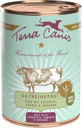 Terra Canis Hundefutter Rind mit Zucchini, Kürbis und Oregano getreidefrei 6 x 400 g - 6 x 400 g – Bild 1 von 4