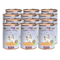 Produktbild von Terra Canis Hundefutter Senior Huhn mit Gurke Kürbis und Gesundheitskräutern 12x400g mit hohem Fleischanteil - 12 x 400 g