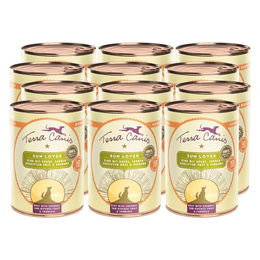 Produktbild von Terra Canis Hundefutter Sun Lover Menü mit Rind, Kokos, Obst und Kurkuma, getreidearm und glutenfrei, 12x400g - 12 x 400 g