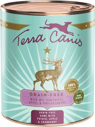 Produktbild von Terra Canis Hundefutter Wild mit Stückchen in Sauce getreidefrei und laktosefrei Adult 6x800g