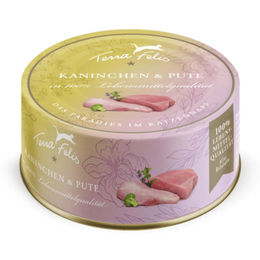 Produktbild von Terra Canis Katzen Nassfutter Kaninchen & Pute Stückchen in Sauce Getreidefrei Adult 12 x 80 g - 12 x 80 g