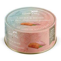 Terra Canis Katzenfutter Adult Lachs und Huhn getreidefrei ohne Konservierungsstoffe 12 x 80 g - 12 x 80 g – Bild 1 von 2