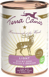 Produktbild von Terra Canis Light Hundefutter Wild mit Gurke Pfirsich und Löwenzahn Getreidefrei 6 x 400 g - 6 x 400 g