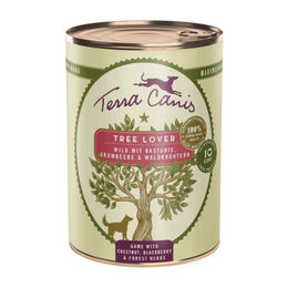 Produktbild von Terra Canis Love the Planet Tree Lover Hundefutter Wild mit Kastanie Brombeere und Waldkräutern Getreidefrei 6 x 400 g - 6 x 400 g