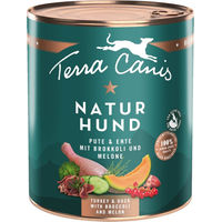 Produktbild von Terra Canis Naturhund Hundefutter Adult Pute und Ente mit Brokkoli und Melone Stückchen in Sauce Getreidefrei und Glutenfrei 12 x 800 g