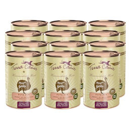 Produktbild von Terra Canis Pute Pur Hundefutter Stückchen in Sauce Getreidefrei und Glutenfrei 12x400g - 12 x 400 g