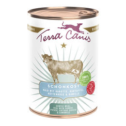 Terra Canis Schonkost Nassfutter Kalb mit Karotte Kartoffel Hüttenkäse und Kamille 6x400g – Bild 1 von 2