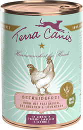 Terra Canis Sensitive Hundefutter Huhn mit Pastinaken, Brombeeren und Löwenzahn getreidefrei 6 x 400 g - 6 x 400 g – Bild 1 von 4