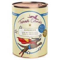 Produktbild von Terra Canis Superdog Hundefutter Huhn mit Stückchen in Sauce, getreidefrei und mit hohem Fleischanteil, Adult, 6 x 400 g - 6 x 400 g