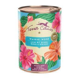 Produktbild von Terra Canis Waikiki Woof Hundefutter Lachs mit Quinoa Mango und Hibiskus 6 x 400 g - 400 g