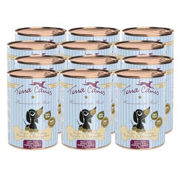 Produktbild von Terra Canis Welpen Nassfutter Huhn mit Kürbis Blütenpollen und Kamille glutenfrei 12x400g - 12 x 400 g
