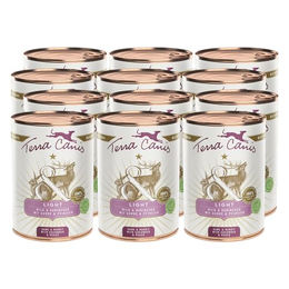 Produktbild von Terra Canis Wild & Kaninchen mit Gurke und Pfirsich Light Nassfutter für Hunde, getreidefrei und glutenfrei, 12x400g - 12 x 800 g