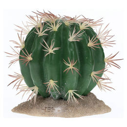 Terra Della Dekoration Kaktus Echinocactus grün mit großen Stacheln für Terrarien 11x10,5cm – Bild 1 von 3