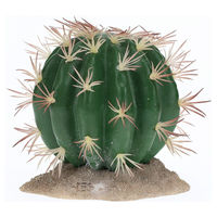 Produktbild von Terra Della Dekoration Kaktus Echinocactus grün mit großen Stacheln für Terrarien 11x10,5cm
