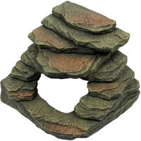 Produktbild von Terra Della Eckfelsen 2 Felsformation für Reptilien Terrarium aus Kunstharz Grau Braun
