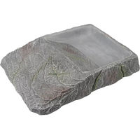 Produktbild von Terra Della Futterschale für Schildkröten Anthrazit aus Kunstharz mit Stufe 29x22cm