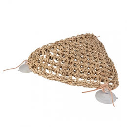 Terra Della Reptilien Seegras Hängematte aus Heu und Gras in Beige für Bartagamen, Echsen und Geckos, dreieckig, 40 x 22,5 x 4 cm – Bild 1 von 5