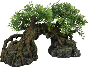 Terra Della Terrarium Dekoration Dschungelbaum aus Kunststoff für Echsen, Frösche und Schlangen 22,5 x 11,5 x 13 cm ungiftig und pH-neutral – Bild 1 von 5