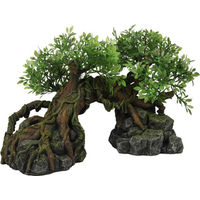 Produktbild von Terra Della Terrarium Dekoration Dschungelbaum aus Kunststoff für Echsen, Frösche und Schlangen 22,5 x 11,5 x 13 cm ungiftig und pH-neutral