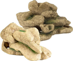 Terra Della Terrarium Dekoration Felsformation Steinhaufen beige aus Kunstharz für Reptilien und Frösche 23,5 x 13 x 12 cm – Bild 1 von 3