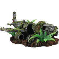 Produktbild von Terra Della Terrarium Dekoration Flugzeugwrack Dschungel für Reptilien aus Kunstharz 30,3x19,3x17 cm