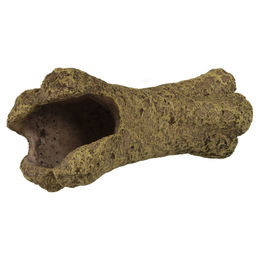 Produktbild von Terra Della Terrarium Dekoration Höhle in Form eines hohlen Knochens aus Kunstharz beige 18,2x7,3x7,2 cm