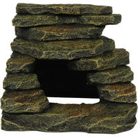 Produktbild von Terra Della Terrarium Dekoration Säule S aus Kunstharz mit Sonnenplattform und Unterschlupf für Echsen Schildkröten und Frösche