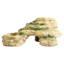 Produktbild von Terra Della Terrarium Dekoration Steinpool Felsformation aus Kunstharz Beige 24,5x15 cm für Reptilien