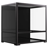 Produktbild von Terra Della Terrarium Knockdown Schwarz für Reptilien Amphibien und Insekten 60 x 45 x 60 cm
