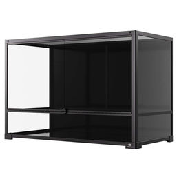 Produktbild von Terra Della Terrarium Knockdown Schwarz für Reptilien Amphibien und Insekten 90 x 45 x 60 cm