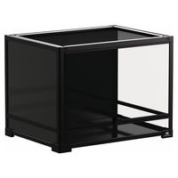 Produktbild von Terra Della Terrarium Knockdown schwarz für Reptilien Insekten und Frösche 60 x 45 x 45 cm