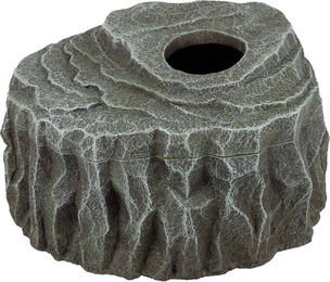 Terra Della Versteckstein Felsformation für Reptilien und Echsen aus Kunstharz Grau Größe S 16 x 15 x 8,5 cm – Bild 1 von 3