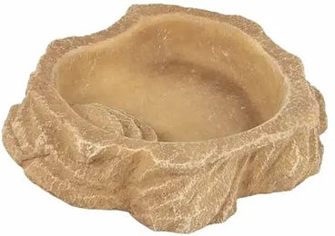 Terra Della Wassernapf für Reptilien aus Kunstharz Sand Beige XXL 27,5 x 25 x 5,5 cm – Bild 1 von 4