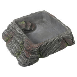 Terra Della Wassernapf für Reptilien und Insekten aus Kunstharz Grau Größe L – Bild 1 von 3