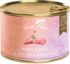 Terra Felis Famousse Katzenfutter Huhn & Pute Stückchen in Sauce getreidefrei Adult 12 x 200 g - 12 x 200 g – Bild 1 von 3