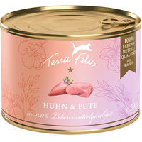 Produktbild von Terra Felis Famousse Katzenfutter Huhn & Pute Stückchen in Sauce getreidefrei Adult 12 x 200 g - 12 x 200 g