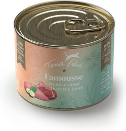 Produktbild von Terra Felis Famousse Katzenfutter Huhn und Lamm getreidefrei mit hohem Fleischanteil 12x200 g