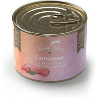 Produktbild von Terra Felis Famousse Katzenfutter Huhn und Pute getreidefrei mit hohem Fleischanteil 12x200 g