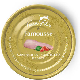 Terra Felis Famousse Katzenfutter Kaninchen getreidefrei mit hohem Fleischanteil 12x80 g – Bild 1 von 3