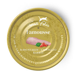 Terra Felis Famousse Katzenfutter Kaninchen getreidefrei mit hohem Fleischanteil 12x80 g – Bild 1 von 2