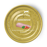 Produktbild von Terra Felis Famousse Katzenfutter Kaninchen getreidefrei mit hohem Fleischanteil 12x80 g
