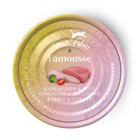 Produktbild von Terra Felis Famousse Katzenfutter Kaninchen & Pute getreidefrei mit hohem Fleischanteil 12x80 g