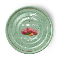 Produktbild von Terra Felis Famousse Katzenfutter Rind getreidefrei mit hohem Fleischanteil 12x80 g