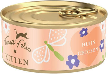 Produktbild von Terra Felis Kitten Nassfutter Huhn getreidefrei ohne Zucker 18x70g - 18 x 70 g