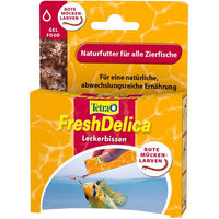 Produktbild von Tetra FreshDelica Gelfutter Rote Mückenlarven für Fische 48g - 48 g