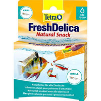 Produktbild von Tetra FreshDelica Krill Fischfutter mit Leuchtgarnelen für Süßwasserfische 48 g - 16 x 3 g